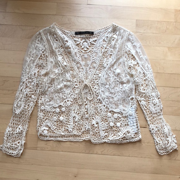 Zara | Sweaters | Zara Lace Crochet 